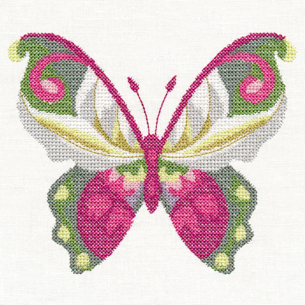 Lady Slipper Butterfly in Watercolor (Cross Stitch) - Image 2