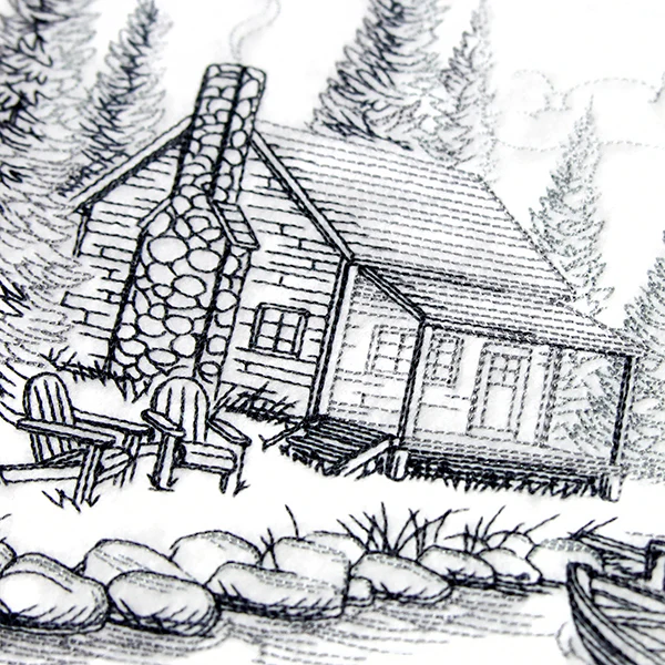 Lakeside Cottage Scene - Image 2