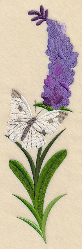 Lavender and Butterfly Vertical Border - Image 6