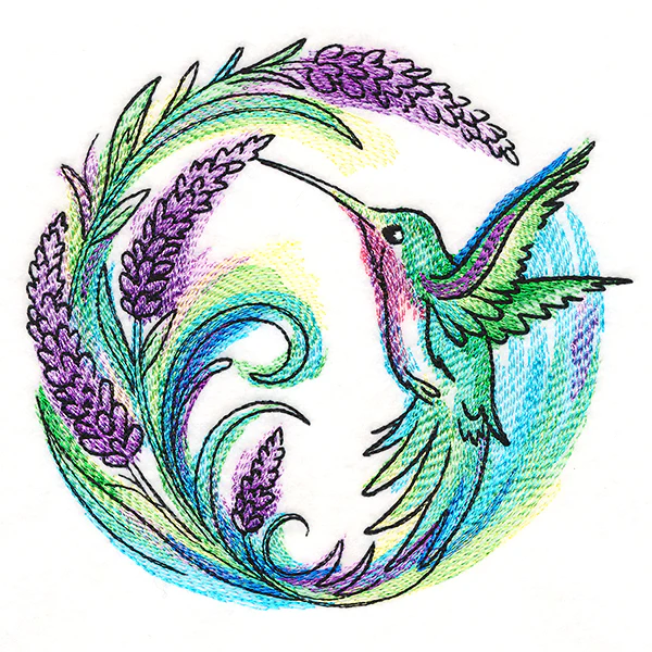 Lavender Blooms Hummingbird - Image 2