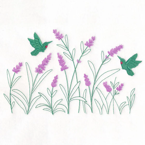 Lavender & Hummingbirds Border - Image 3