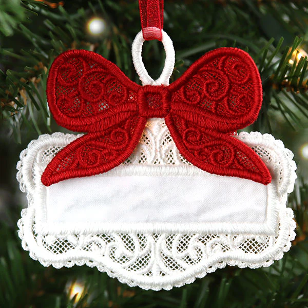 Layers of Christmas Cheer Gift Tag Ornament (Lace) - Image 4