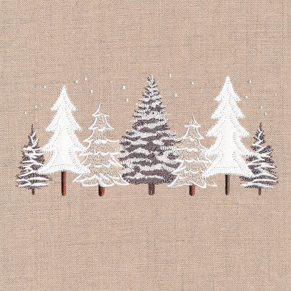 Layers of Texture Winter Tree Border (Applique) - Image 5