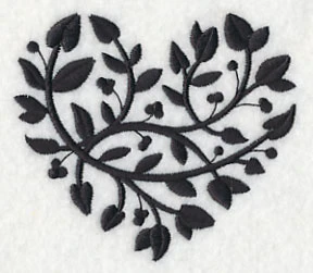 Leafy Heart 2 (Blackwork) - Image 3