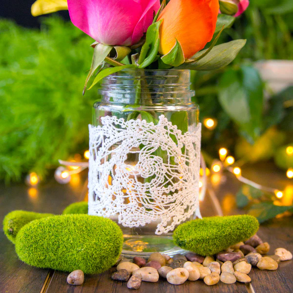 Leafy Jar Wrap (Battenburg Lace) - Image 4