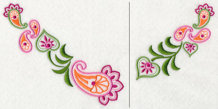 Leafy Paisley Neckline (V-Neck) (Split) - Image 4