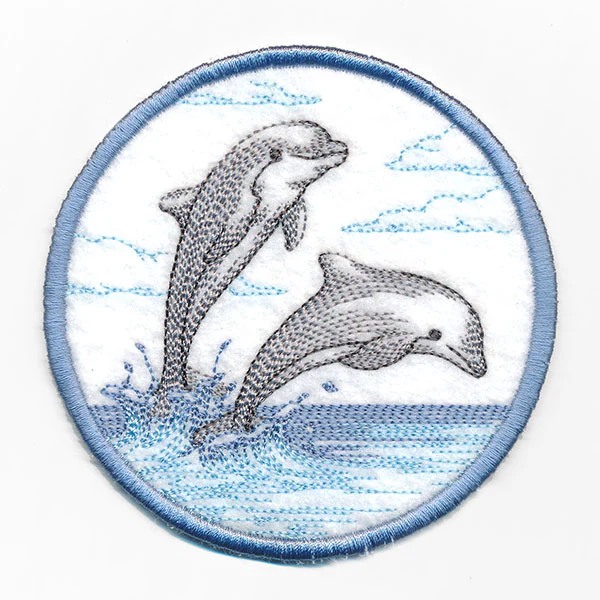 Leaping Dolphins Coaster (In-the-Hoop) - Image 3