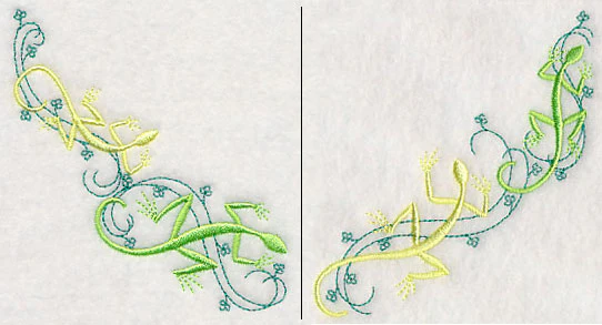 Leaping Lizards Neckline (V-Neck) (Split) - Image 3