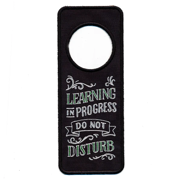 Learning in Progress Door Hanger (In-the-Hoop) - Image 2
