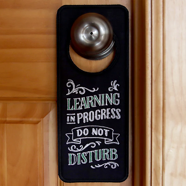 Learning in Progress Door Hanger (In-the-Hoop) - Image 5