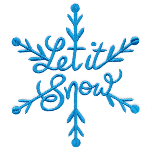 Let It Snow Scripted Snowflake - Image 2