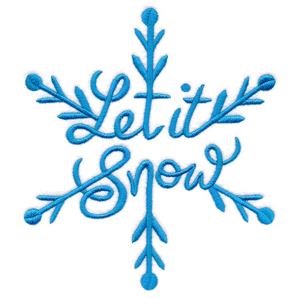 Let It Snow Scripted Snowflake - Image 3