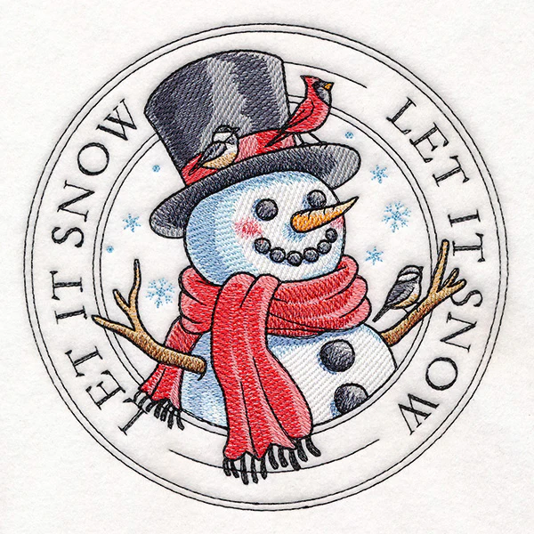 Let It Snow Snowman Stamp