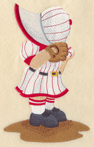 Let's Play Ball Sunbonnet Sue - Image 2