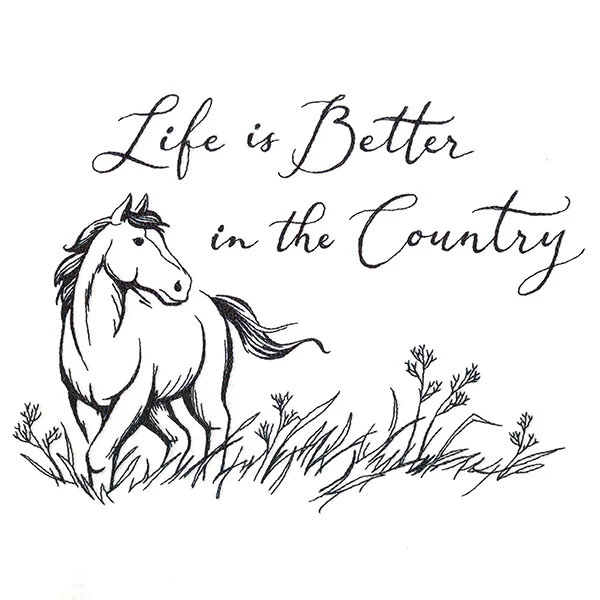 Life is Better in the Country Horse Scene - Image 2