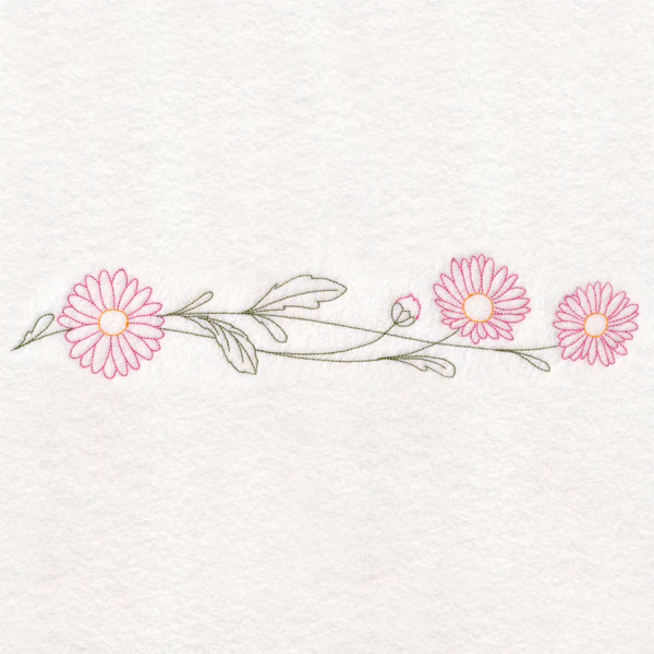 Light Daisy Border (Vintage)