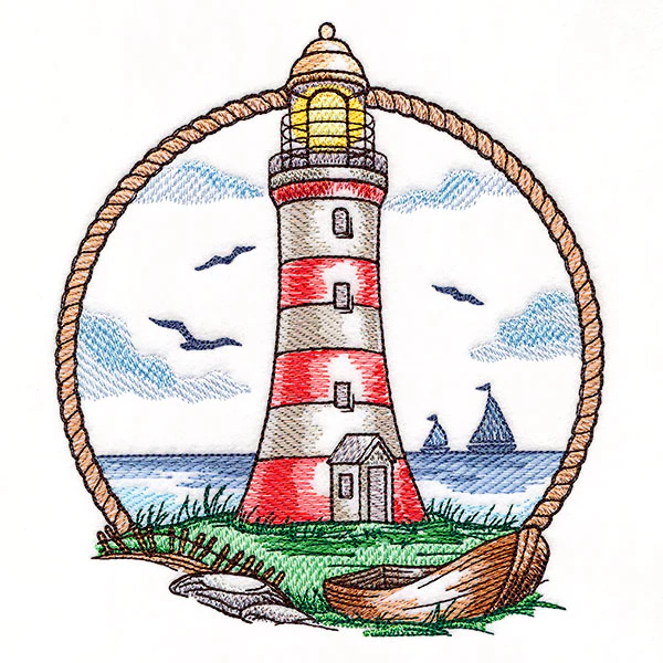 Lighthouse by the Bay Wreath Scene - Image 2