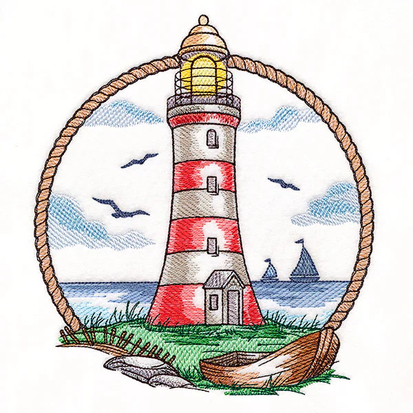 Lighthouse by the Bay Wreath Scene - Image 4