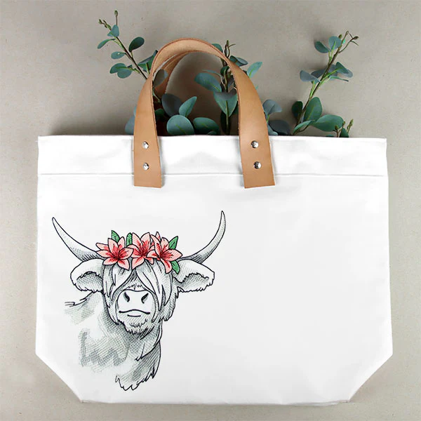 Lilies and Sunshine Highland Cow - Image 2