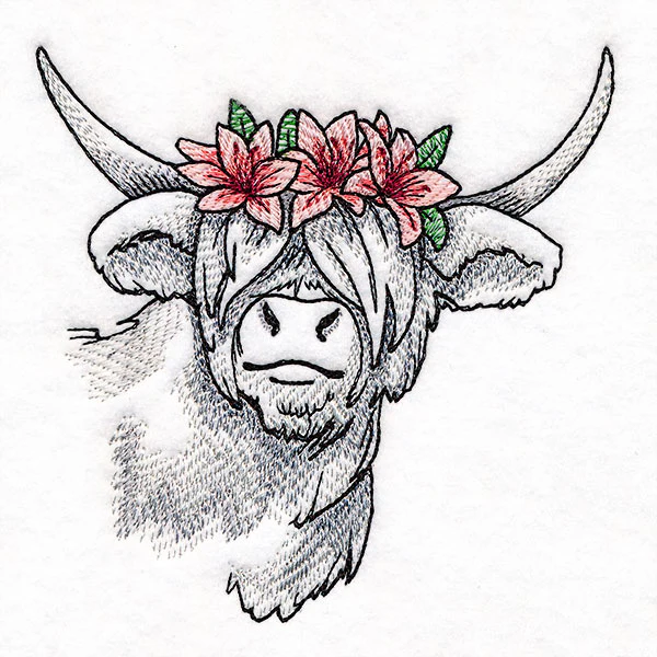 Lilies and Sunshine Highland Cow - Image 7