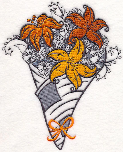 Lily Bouquet Wrapped In Paper - Image 2