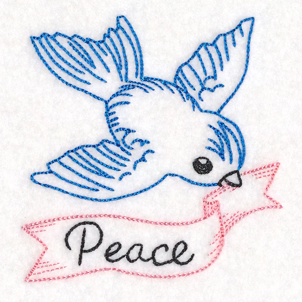 Little Bird with Peace Banner (Vintage) - Image 3