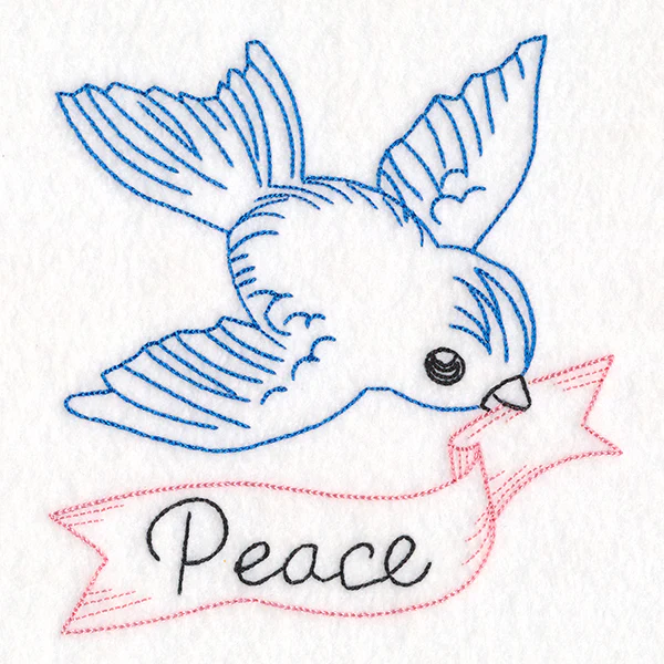 Little Bird with Peace Banner (Vintage) - Image 4