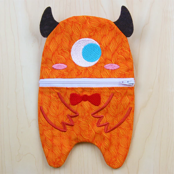 Little Monster Zipper Pouch (In-the-Hoop)