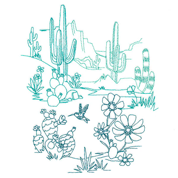 Lively Cactus Desert Scene - Image 2