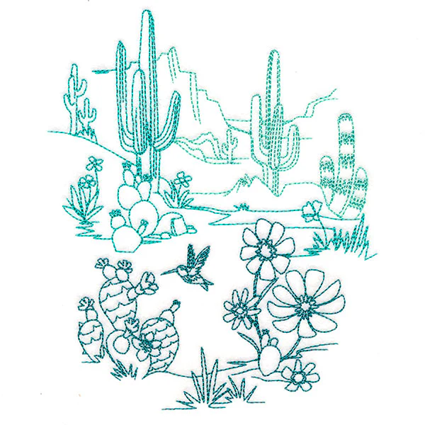 Lively Cactus Desert Scene - Image 3