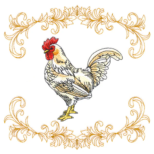 Lively Rooster in Filigree - Image 2