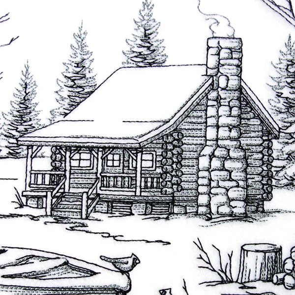 Log Cabin Scene - Image 8