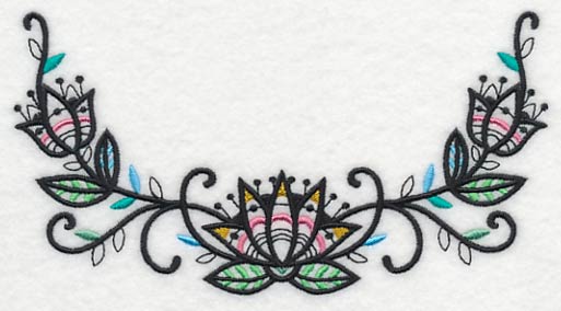Lotus Blackwork Neckline (Crewneck) - Image 2