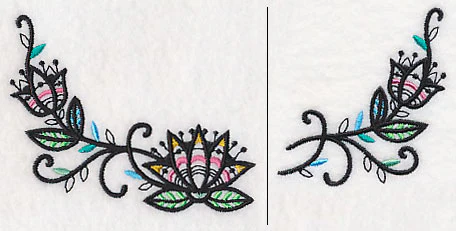 Lotus Blackwork Neckline (Crewneck) (Split) - Image 3