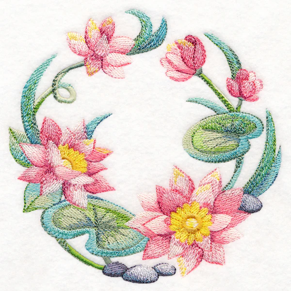 Lotus Wreath in Watercolor - Image 3