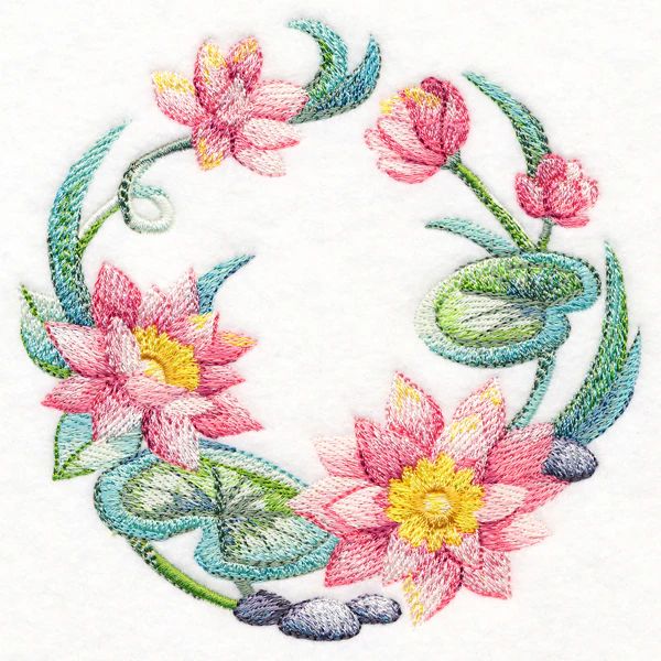 Lotus Wreath in Watercolor - Image 4