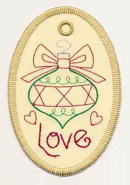 Love Ornament Gift Tag (In-the-Hoop)