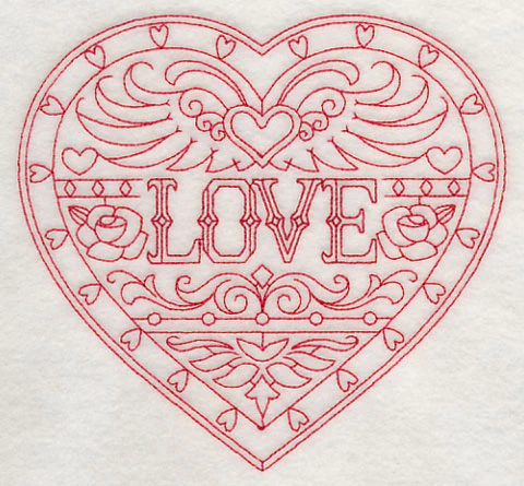 Love (Redwork) - Image 3