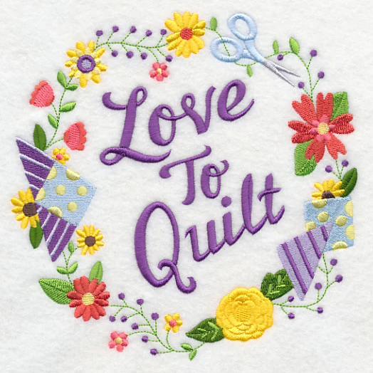 Love To Quilt Wreath - Image 2