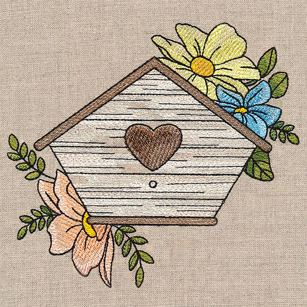 Lovely Birdhouse and Blooms - Image 2