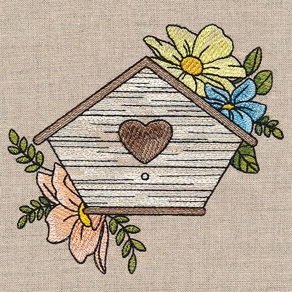 Lovely Birdhouse and Blooms - Image 3