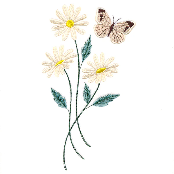 Lovely Cabbage White Butterfly in Daisies - Image 3