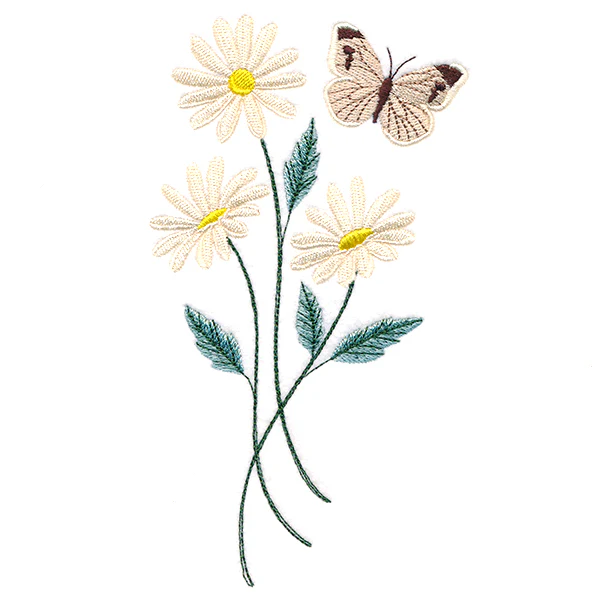 Lovely Cabbage White Butterfly in Daisies - Image 4