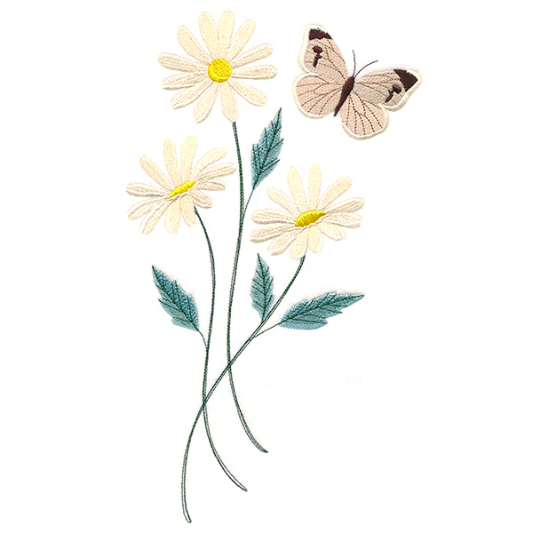Lovely Cabbage White Butterfly in Daisies - Image 5