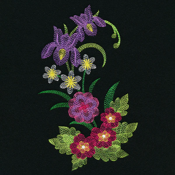 Lovely Iris & Violets Spray - Image 2