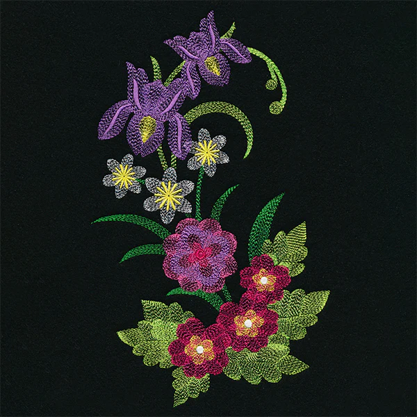Lovely Iris & Violets Spray - Image 5