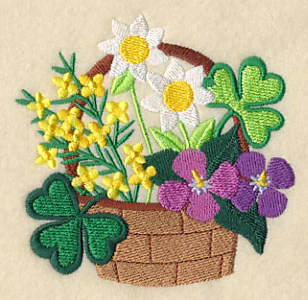 Lucky Blooms in Basket - Image 2