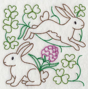 Lucky Bunnies in Berries 2 (Vintage) - Image 4