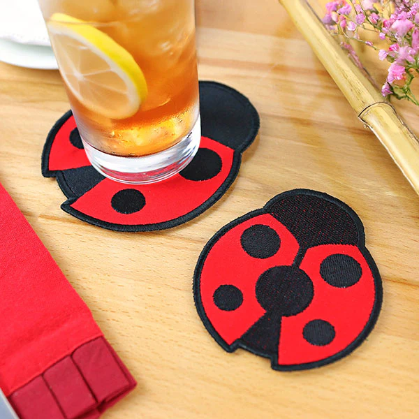 Lucky Ladybug Coaster (In-the-Hoop) - Image 4