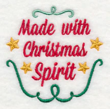 Made with Christmas Spirit Jar Cover
